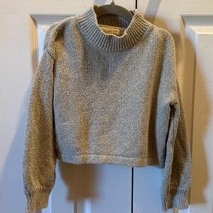 Rylee + Cru Heather Gray Knit Sweater